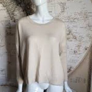 J. Crew Size S 100% Merino Wool Beige Loose Sweater Women